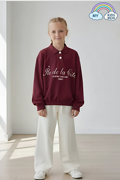 My Kids Wear طقم رياضي بناتي من القطن بياقة بولو للأعمار من 4 إلى 12 سنة 12266
