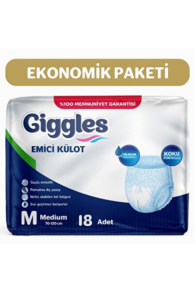 giggles Yetişkin Emici Külot Medium 9'lu 2 Paket 18 Adet