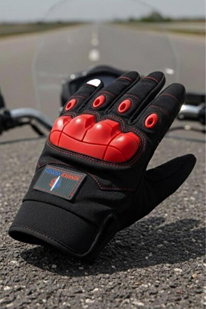 SINGLE SWORD Tam Parmak Dokunmatik Özellikli iç ve Dış Koruma Destekli Taktik Motorcu Eldiveni