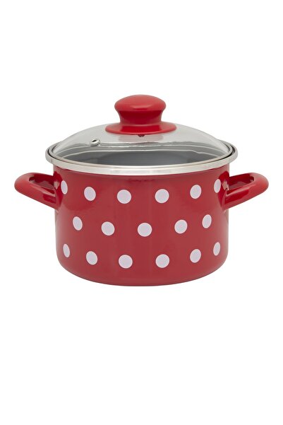 Metalac Κατσαρόλα, Metalac, εμαγιέ Tufne 2l, γυάλινο καπάκι, 16 cm, εύκολο κα...