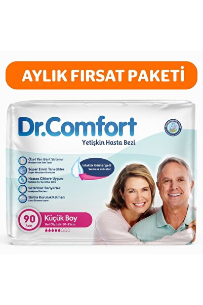 Dr.Comfort Yetişkin Bel Bantlı Hasta Bezi Small 30'lu 3 paket 90 adet