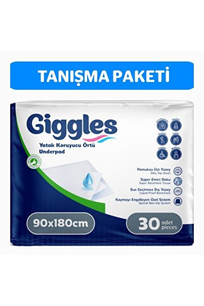 giggles 90x180 Yatak Koruyucu Örtü 30'lu 1 Paket 30 Adet