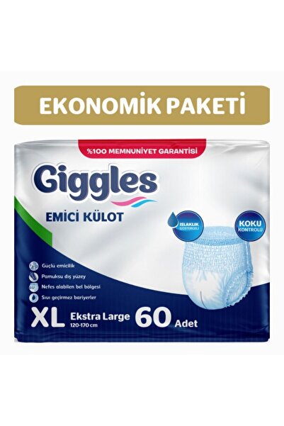 giggles Yetişkin Emici Külot ExtraLarge 30'lu 2 Paket 60 Adet