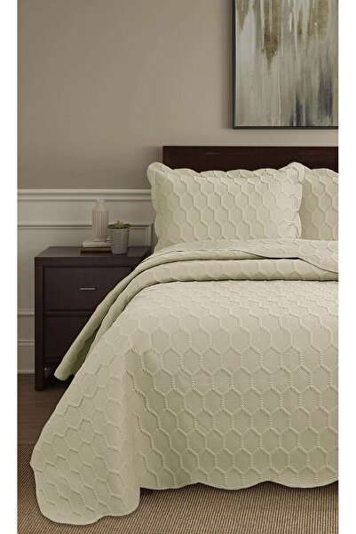 Bella Home Σετ κάλυμμα διπλού κρεβατιού Honey Comb 3D (3 τεμάχια) - 260x240 c...