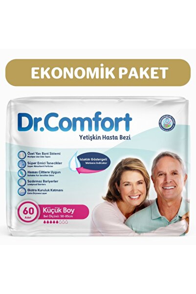 Dr.Comfort Yetişkin Bel Bağlamalı Hasta Bezi Small 30'lu 2 Paket 60 Adet