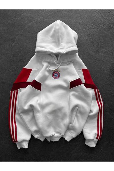 bergibo OVERSİZE KAPÜŞONLU ŞARDONLU SWEAT - BRASIL MUNIH MILAN ARJANTİN SWEAT KALİTELİ