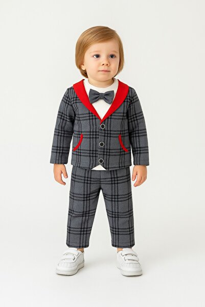 Kidex’s Baby Plaid Baby 3-Piece Set Cotton