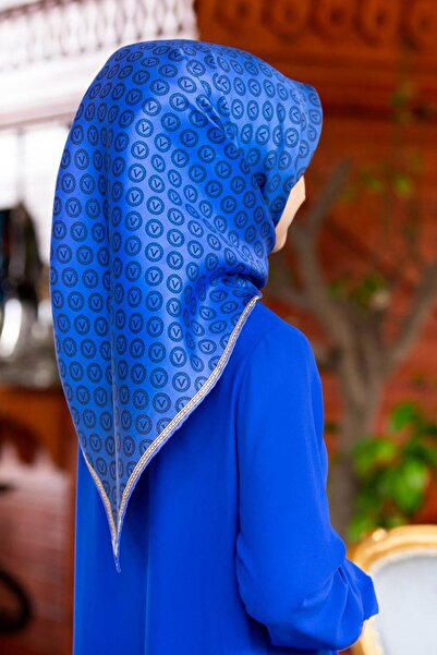 Vissona 100% твіл, шовковий шарф з монограмою, пошитий вручну