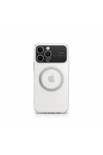 Shinytech Apple Iphone 13 Pro Uyumlu Lens Korumalı Premium Magsafe Kılıf Şeffaf