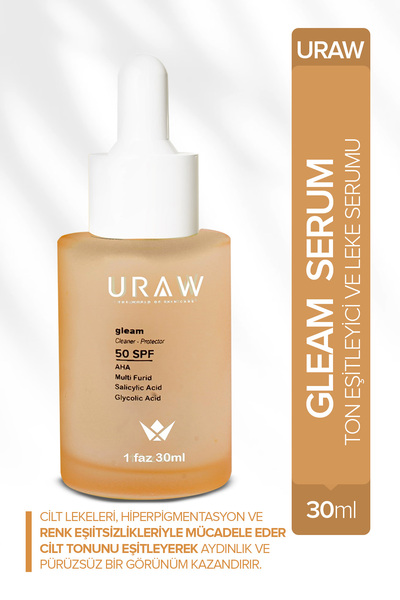 Uraw Gleam Serum | Niacinamide , Glikolik Asit Ve Salisilik Asit Ile Ton Eşit...