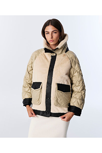 Twist FABRIC MIX COLORBLOCK COAT