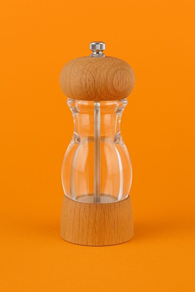 ray plastik Bambu Kahve ve Baharat Öğütücü Değirmen Tuzluk, Karabiber 16 cm