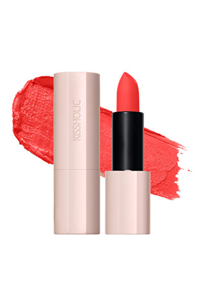 THE SAEM Kissholic Lipstick Matte/ Uzun Süre Dayanıklı Mat Ruj - OR04 Grapefr...