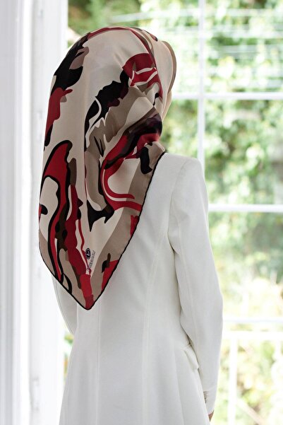 Vissona 100% keper Svila B Sa batik šarom mink - bordo boja 90x90 šal   Metod...