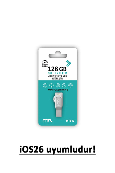 MTL 128 Gb Compatible with iPhone USB Flash Memory Otg 3.0 Fast Reading Metal Case Phone Tablet Compatible