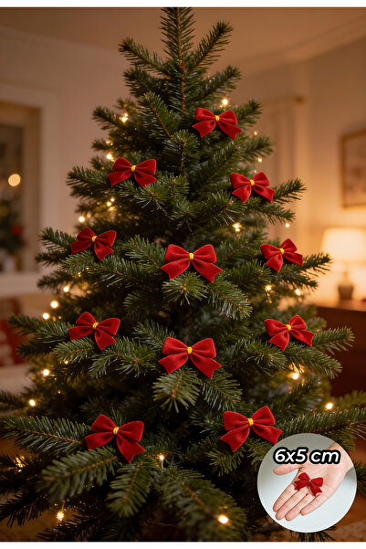 Parti Atölyesi Yılbaşı Kurdele 12'li 6*5 cm Dekor Süsü