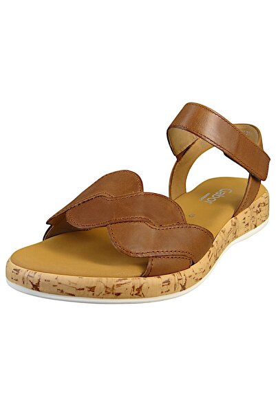 GABOR Damen Sandalen G-Weite 62.735 Braun 53 Camel Leder