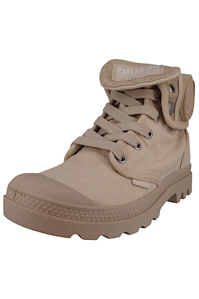 Palladium Damen Elegante Stiefelette Baggy 92353-221-M Weiß Sahara Baumwolle