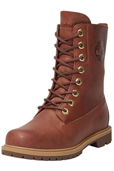 Timberland Damen Sportliche Stiefelette Heritage 8 Inch TB0A43MXEM41 Braun Medium Brown Leder mit Außensohle a