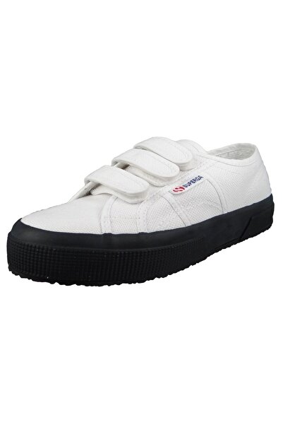 Superga Damen Low Sneaker COT3STRAPU Low Top S00BN20-2750 Weiß ABB White-Black Textil
