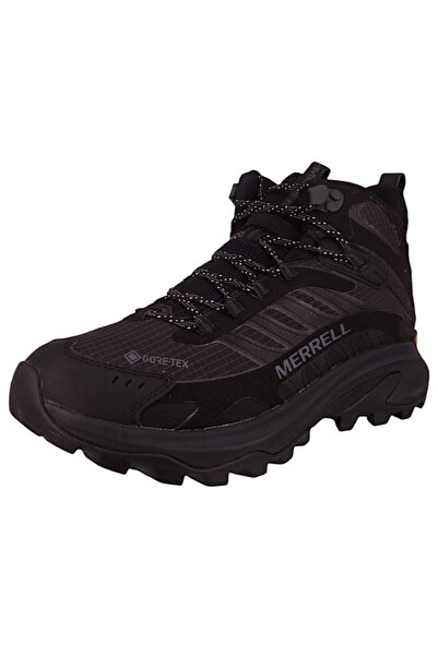 Merrell Herren Wanderstiefel Stiefel Wanderschuhe Moab Speed 2 Mid GTX J037501 Schwarz Black Leder/Syntheti