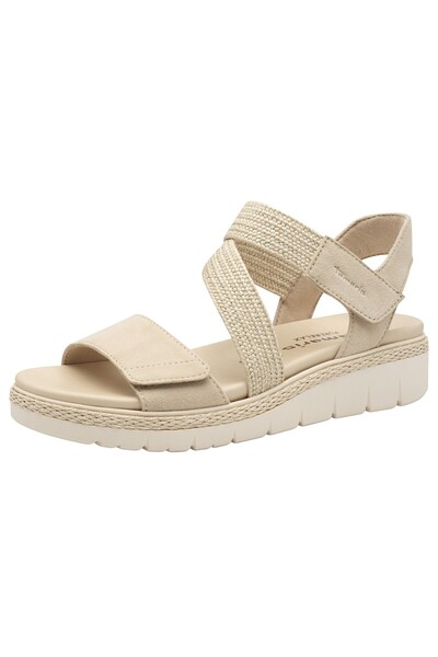 Tamaris Damen Sandalen 1-28241-42 Creme 418 Ivory Leder