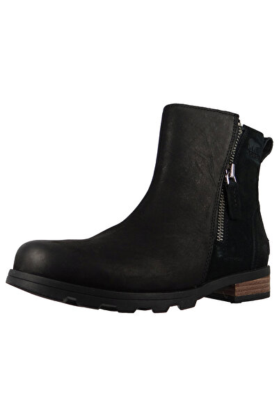 Sorel Damen Leder Stiefelette Emelie Zip Bootie Black Schwarz NL3502-010