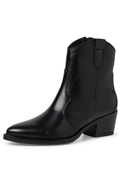 Tamaris Damen Elegante Stiefelette Western 1-25702-41 Schwarz 003 Black Leder...