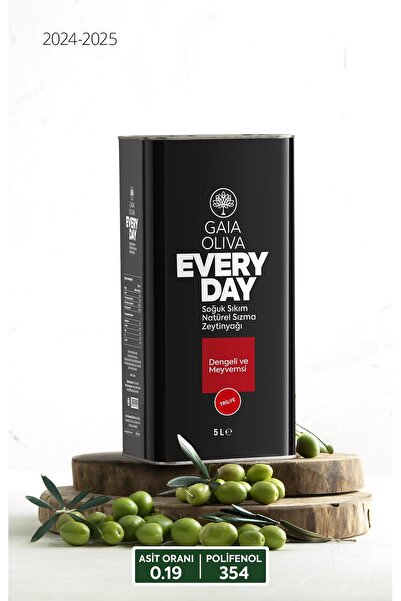 Gaia Oliva Everyday Trilye 5 lt Natürel Sızma Zeytinyağı