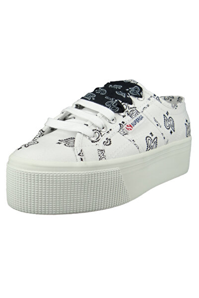 Superga Damen Low Sneaker COTW BANDANSILL S21114W-2790 Weiß 909 white black T...