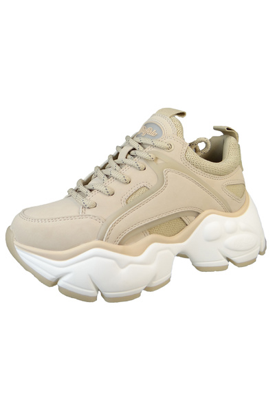 Buffalo Damen Low Sneaker Binary Low Top 1630810 Beige Cream Kunstleder