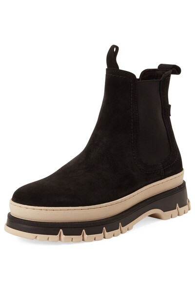 Tamaris Damen Elegante Stiefelette Chelsea 1-25808-45 Schwarz 001 Black Leder...