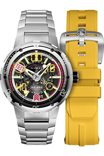 Nubeo Ανδρικό Ρολόι Nubeo NB-6090-11, Αυτόματο, 50mm, 5ATM