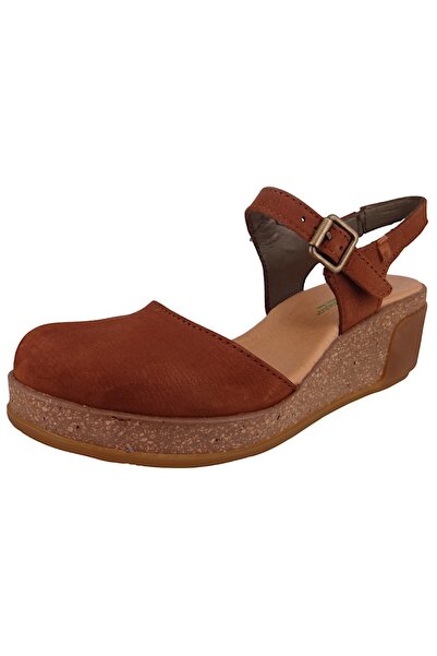El Naturalista Damen Sandalen Leaves Keil N5001 Braun Wood Leder mit Comfort-...