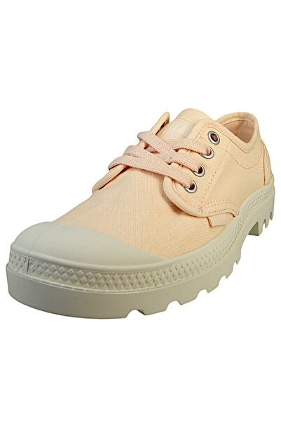 Palladium Damen Low Sneaker Pampa OX Low Top 92351-868-M Rosa Peakskin Baumwolle