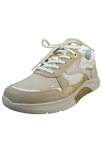 GABOR Damen Low Sneaker Low Top G-Weite 66.925 Creme Puder/Weiss/Platino Leder