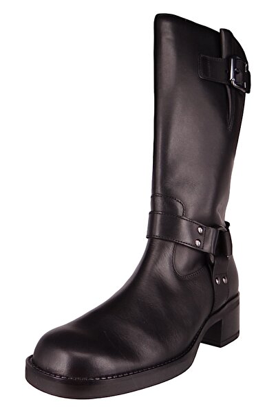 GABOR Damen Boots Stiefel Biker F-Weite 55.921 Schwarz 27 Antiksilber Leder