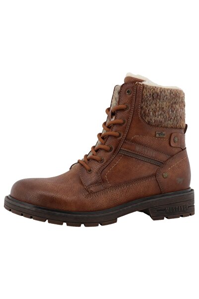 Mustang Damen Elegante Stiefelette Winterschuhe 15M0022002 Braun 012 Brown Kunstleder