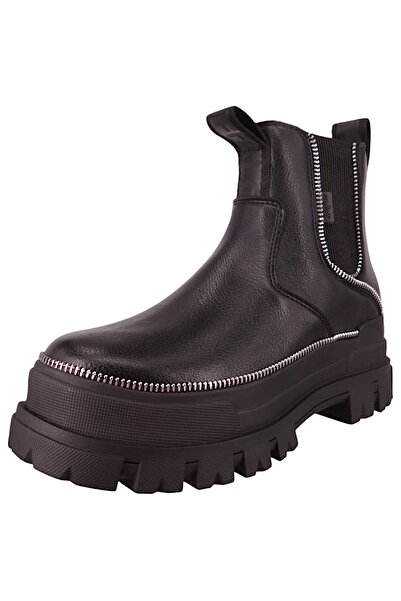 Buffalo Damen Elegante Stiefelette 1270089 Schwarz Black Kunstleder