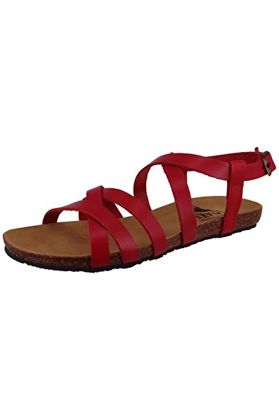 PLAKTON Damen Komfort Sandalen MAM VALI Vaquetilla 575184 Rot Rojo Leder mit Memory Cushion