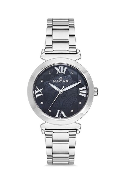 Nacar ساعة يد نسائية فضية NC33-396916-ABM