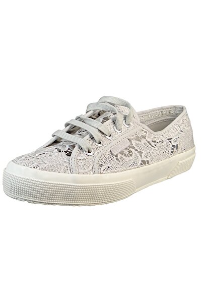 Superga Damen Low Sneaker 2750 Macrame Low Top S81219W Grau A0B Grey Silver Textil