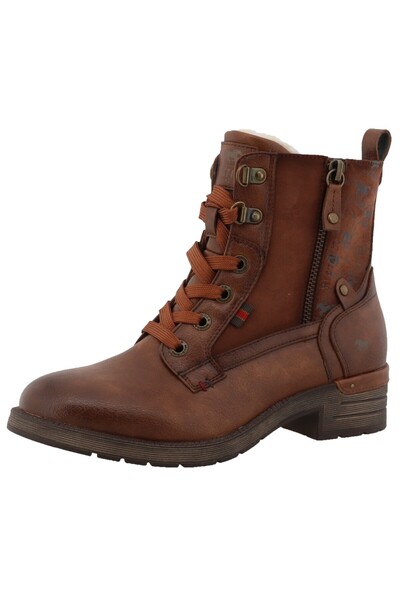 Mustang Damen Elegante Stiefelette 15M0072003 Braun 012 Brown Kunstleder