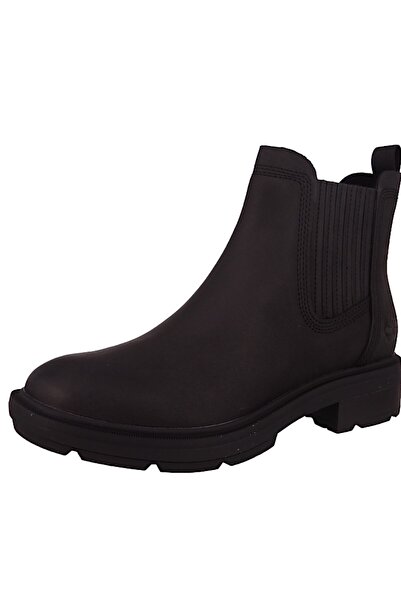 Timberland Damen Sportliche Stiefelette Brimfield Chelsea TB0A2PBBW02 Schwarz Black Full Grain Leder mit Außen