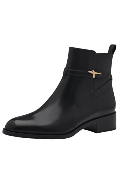 Tamaris Damen Elegante Stiefelette 1-25321-43 Schwarz 001 Black Leder mit TOUCH-IT