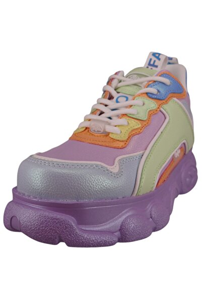 Buffalo Damen Low Sneaker CLD CHAI Low Top 1636379 Mehrfarbig Purple Blue Orange Textil/Synthetik