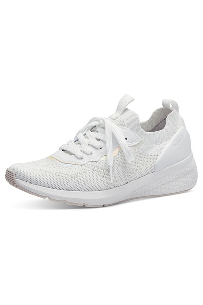 Tamaris Damen Low Sneaker Low Top 1-23714-42 Weiß 100 White Textil/Synthetik mit Removable Sock