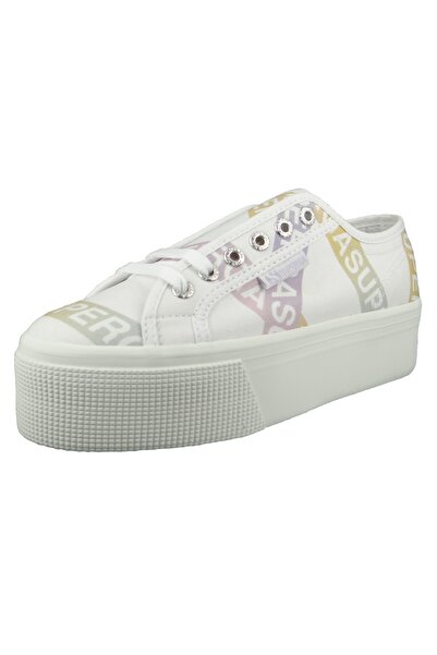 Superga Damen Low Sneaker Lettering Tape Jellysole Low Top S41161W Weiß A0Z W...