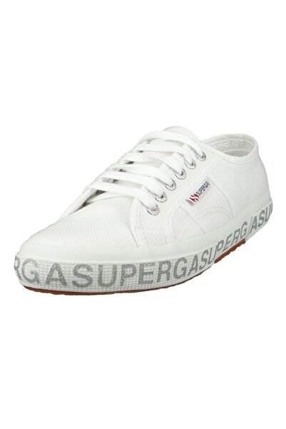 Superga Damenschuhe-Sneaker S111XQW 2750 COTW Glitterlettering Textil weiß 928 white silver