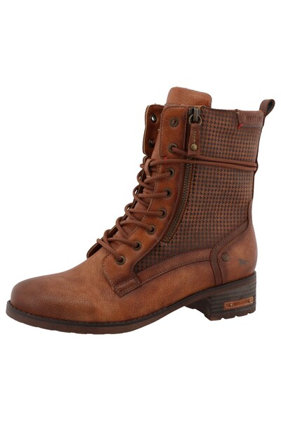Mustang Damen Elegante Stiefelette 15M0062001 Braun 205 Cognac Kunstleder